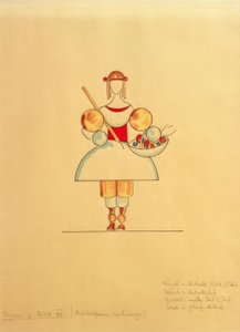 Cuadros de una exposición, figura para el cuadro XII: Vendedora del mercado de Limoges de Wassily Kandinsky